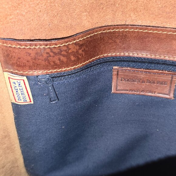 Dooney & Bourke Smooth Italian Brown Vachetta Leather Backpack MADE IN ITALY - Picture 14 of 16